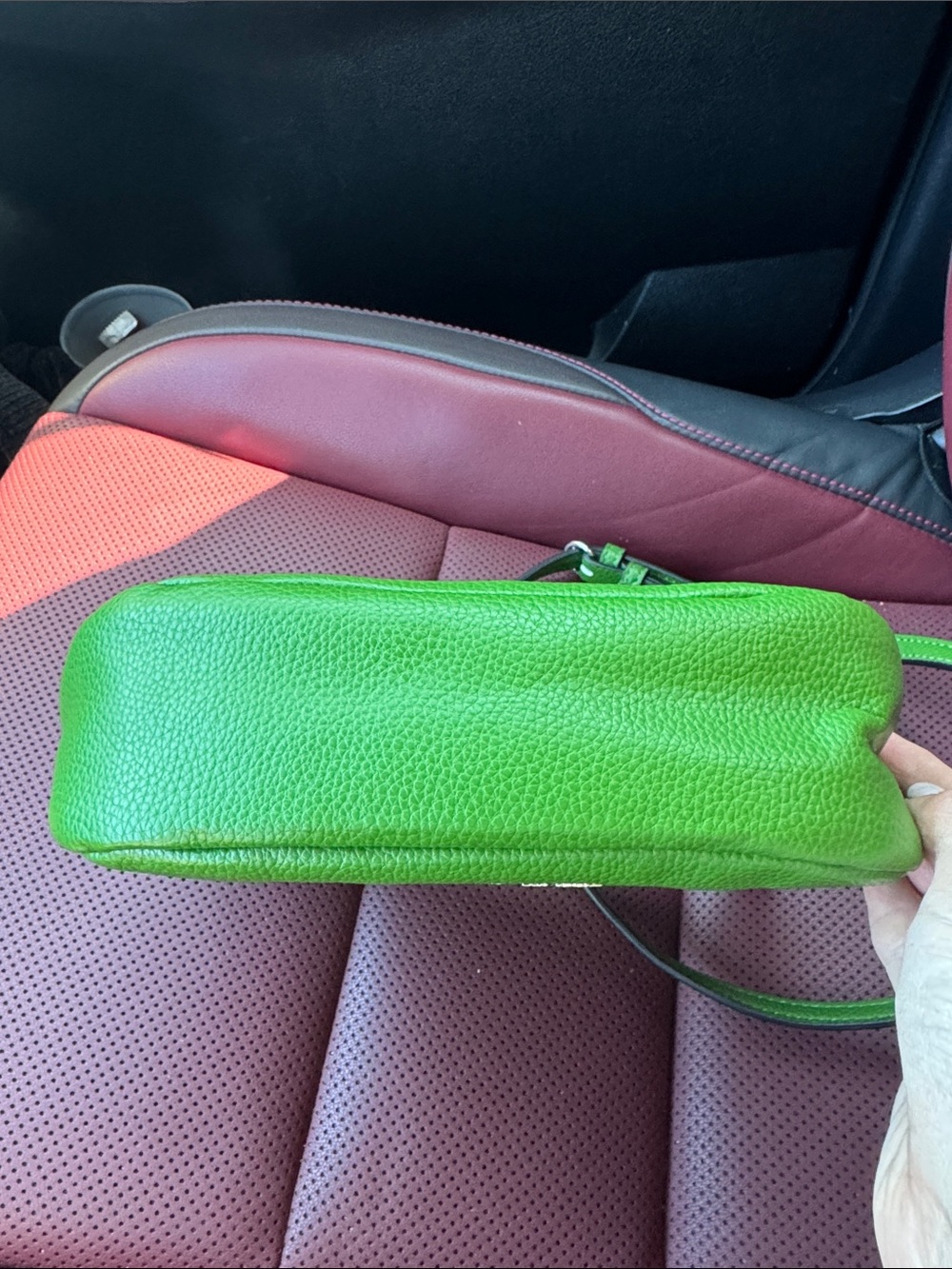 Dana Buchman Green Leather Crossbody Bag - Picture 4 of 5
